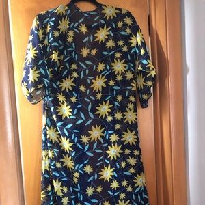 LuLaRoe Shirley Navy Floral